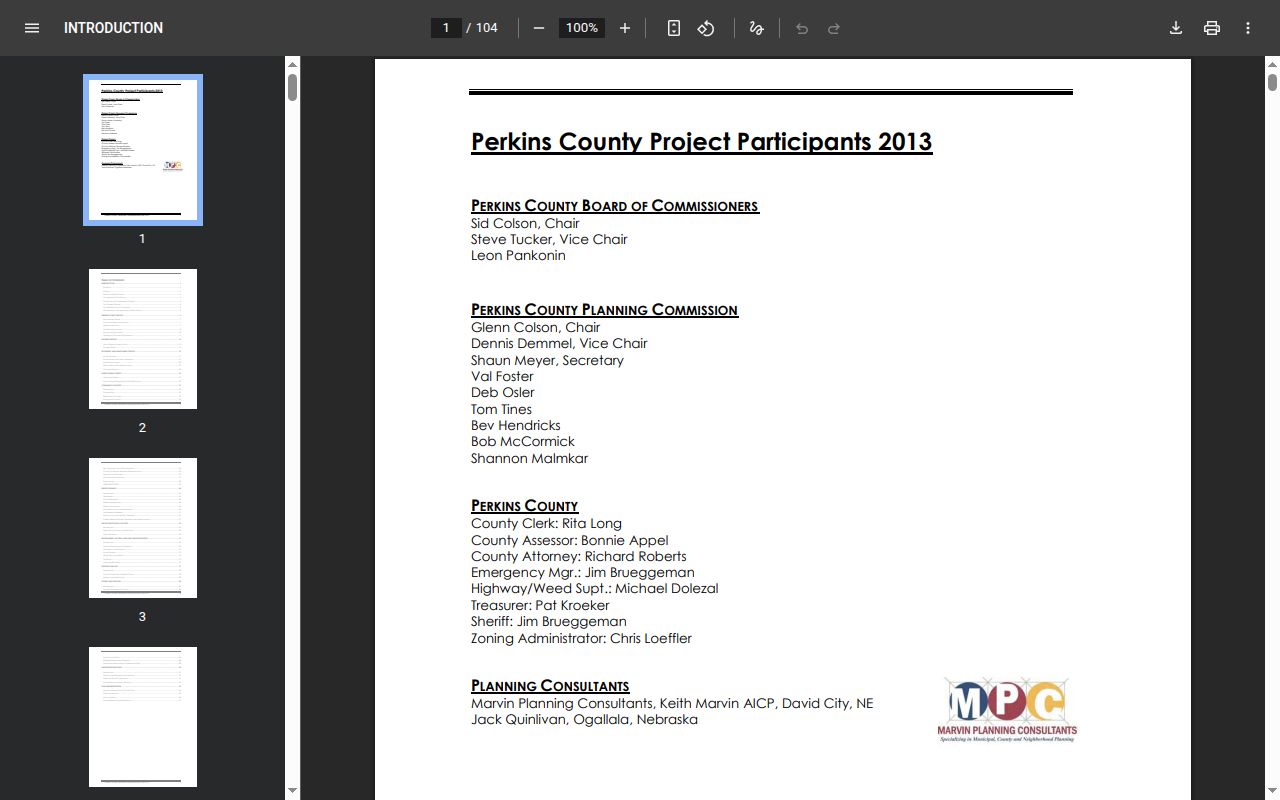 Perkins County court docket courthouse history in county plan